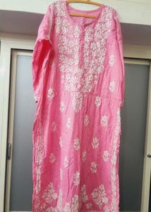 Chicken Kari Kurta Pink Colour
