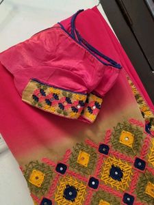 Embroidered Saree Party Wear Heavy Borders