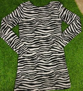 Zebra Print Mini Dress