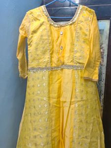 Yellow Embroidered Kurta