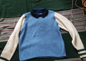 Myntra stylish Blue Knit Sweater