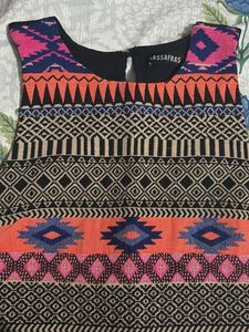 Patterned Sleeveless Top