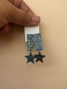 Star Drop Resin Earrings