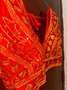 Red Embroidered Blouse