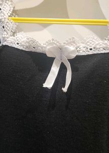 Cute Black &amp; White Lace Top