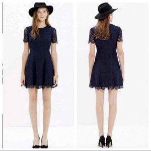 HEY!!! Blue Net Flared Dress