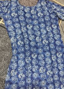 Ethnic Block Print Blue Suit