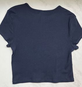 h&amp;m ribbed crop top for women