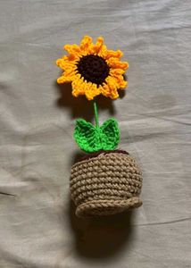Crochet Sunflower For Home Decor