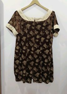 Vintage Floral Velvet Dress