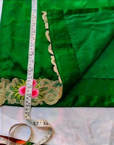 Green &amp; Pink Embroidered Salwar Kameez