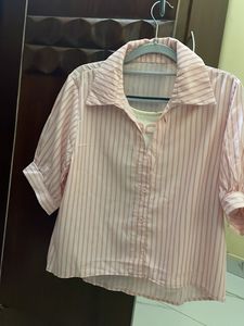 Striped Button-Up Top