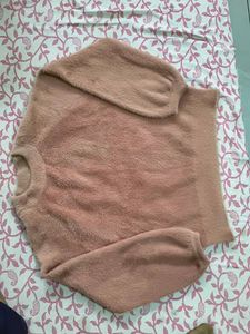 Fluffy Pink Knit Sweater