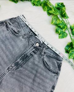 charcol wide leg jeans