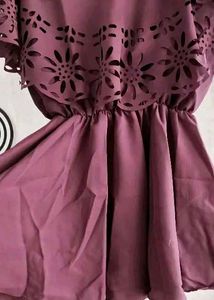 Cut Work Fashionable Trendy Falared Top