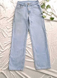 Light Wash Wide Leg Jean
