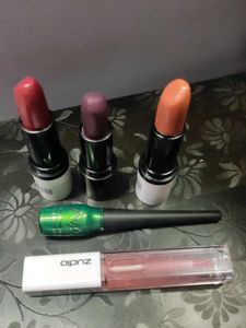 3 Lipsticks 1 Lipgloss +1 Eyeliner