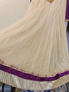 Elegant Ethnic Gown With Dupatta And Leggings
