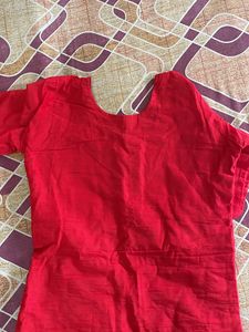 Beautiful Red Gottapatti Kurta