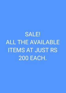 Selling All My Available Items At Just 200each.