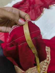 Hot Red Heavy Garara Suit ❤️