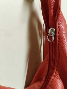 Red Leather Hobo Bag imported quality
