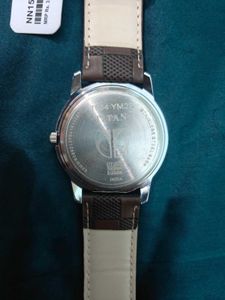 TITAN Brown Leather Watch