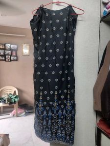 Elegant Black Printed Dress
