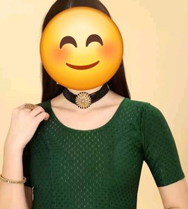 Green Readymade Saree Blouse with Earing