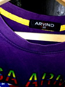 Purple USA Army Graphic Tee