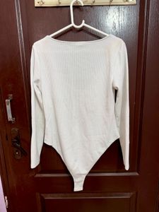 White Long Sleeve Bodysuit