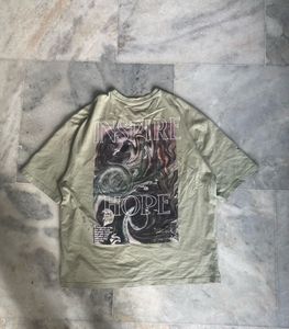 Zudio Printed Oversized Tee L Size