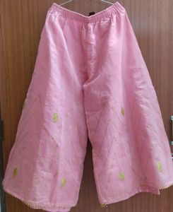 Pink Kurta Plazo Set (Women)