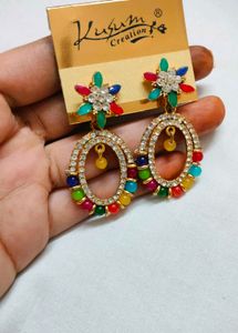 Multicolour Stone Earrings