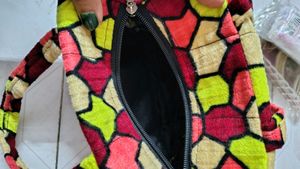 Colorful Geometric Patterned Handbag