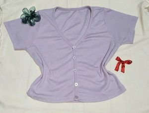 Cute Lavender Crop Top