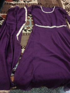 Elegant Purple Anarkali Kurta