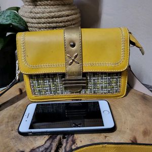 Tweed Sling Bag (Wide Strap)