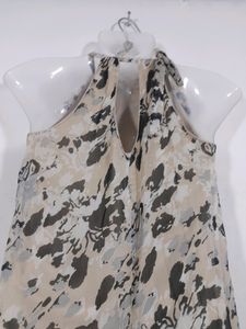 Vero Moda Cream and Black Printed Halter Neck  Dre