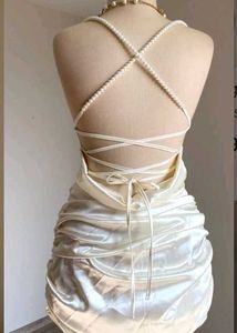White Satin Dress
