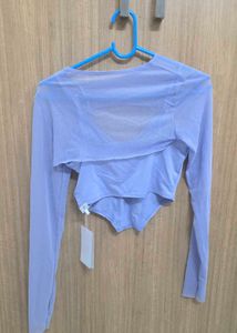 Savana Lavender Layered Crop Top