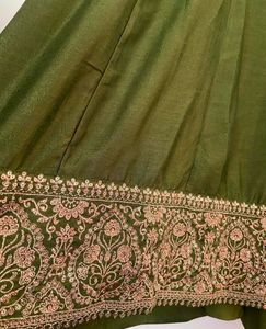 Regal Olive Anarkali set