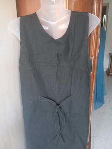 Embroidered Denim Dress