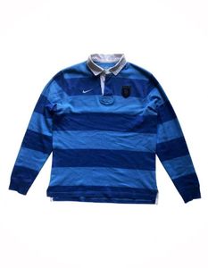 Vintage Y2K Nike Blue Striped Polo Shirt