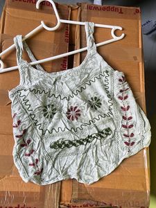 Embroidered Boho Tank Top