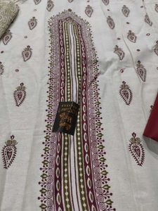 Cotton Khadi Dress Material Full Set