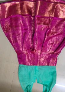 Festive Green &amp; Pink Ethnic Dress