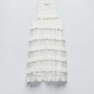 Zara Limited Edition Celeb Style Frill Mini Dress
