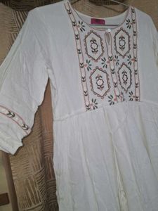 White Frock Kurta