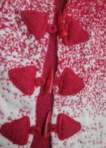 Unique Design Red Knit Sweater Cardigan